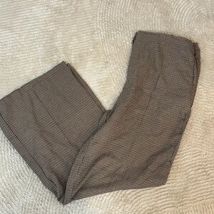 Checkered Pants trousers straight leg wide leg